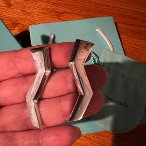 RARE Tiffany & co. Paloma Picasso 1985 Vintage clip on lightning bolt earrings